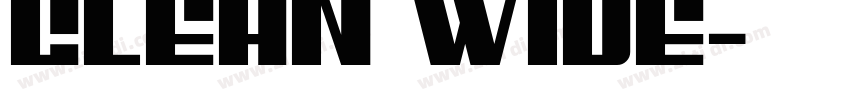 clean wide字体转换